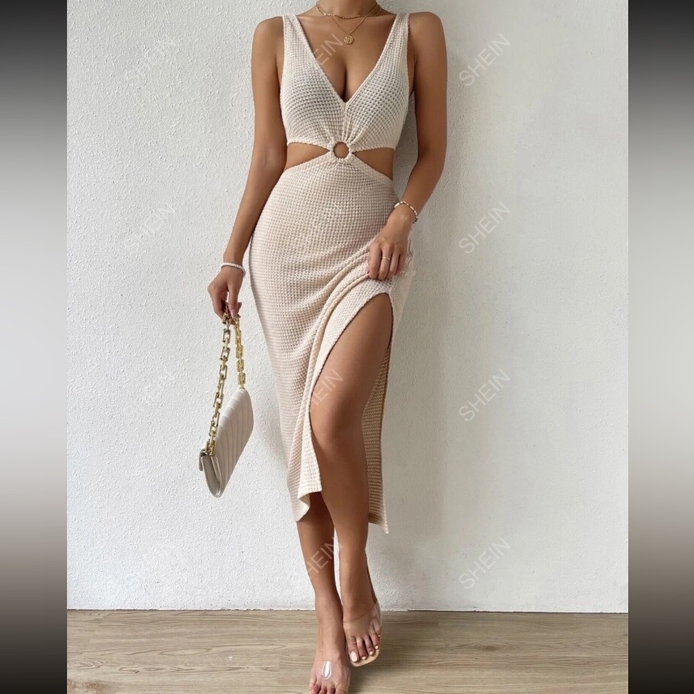 Cut Out Split Thigh Dress